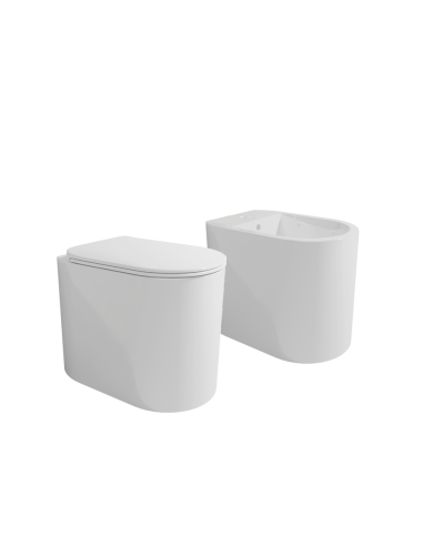 Sanitari filo muro Ideal Standard Astra vaso goclean, bidet e coprivaso slim rallentato