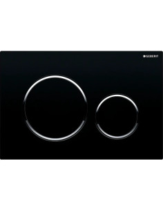 Placca di comando Geberit Sigma 20 nero / cromo per 2 volumi di risciacquo