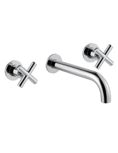 Bugnatese Rodos Batteria lavabo a parete con canna da 19 cm 7365