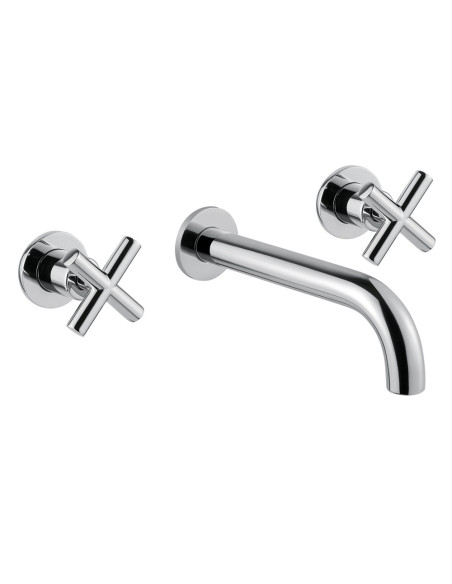 Bugnatese Rodos Batteria lavabo a parete con canna da 19 cm 7365