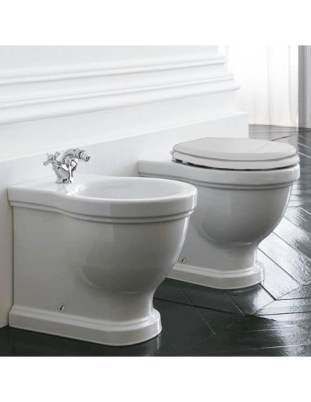 Galassia Ethos vaso e bidet filo muro con coprivaso