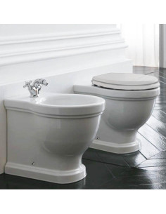 Galassia Ethos vaso e bidet filo muro con coprivaso rallentato