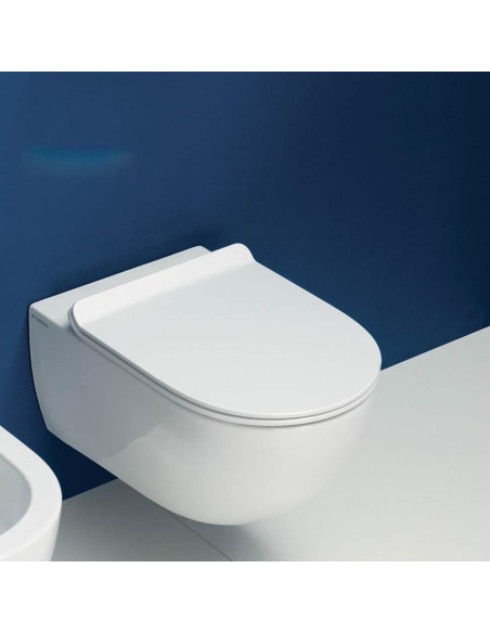 Flaminia App bianco opaco (LATTE) vaso Goclean bidet e coprivaso rallentato slim
