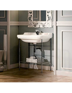 Flaminia Efi lavabo da 70 cm su Base di appoggio in ottone 6006 + 6016