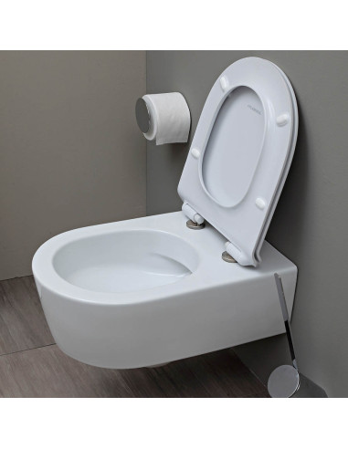 Flaminia Link vaso sospeso Goclean e coprivaso slim rallentato