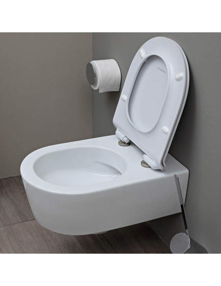 Flaminia Link vaso sospeso Goclean e coprivaso slim rallentato