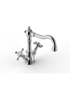 Zazzeri Kent Monoforo lavabo collo girevole con vitone ceramico