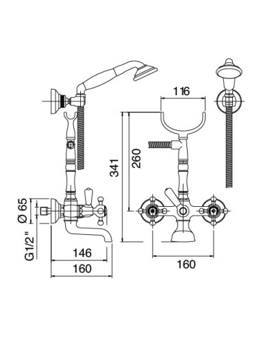 Zazzeri Kent Gruppo vasca esterno 55010401A00 - Miglior Prezzo
