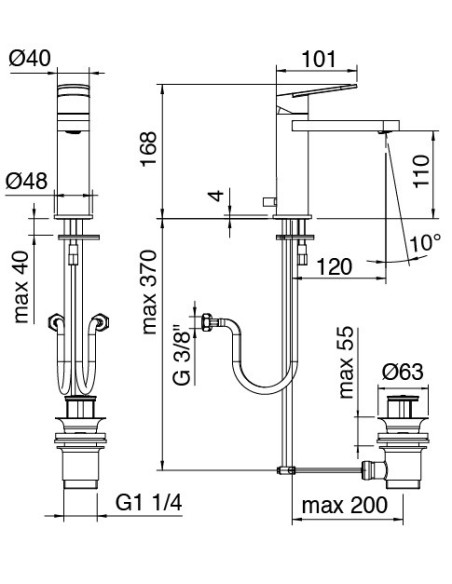 Zazzeri Trend X Miscelatore lavabo monocomando - Miglior Prezzo