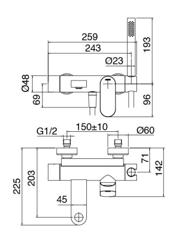 Zazzeri Trend X Miscelatore vasca esterno con duplex - Miglior Prezzo
