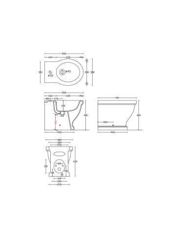 Galassia Ethos bidet filo muro
