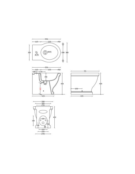 Galassia Ethos bidet filo muro