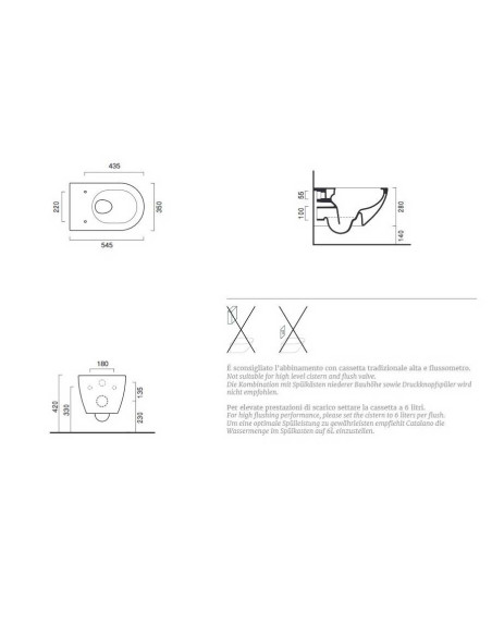 Sanitari Sospesi Catalano Sfera 54 1VSF54R00 | Quaranta Ceramiche