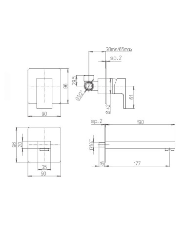 Paini Dax R - 84CR208R - 84CR306RS - Quaranta Ceramiche