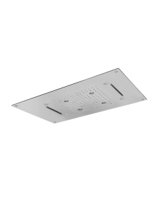 Soffione con cromoterapia da incasso in acciaio inox 3 getti e 4 led