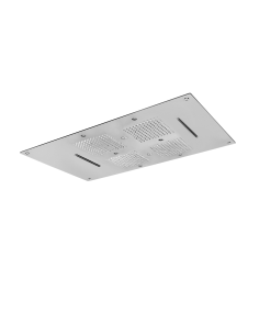 Soffione con cromoterapia da incasso in acciaio inox 3 getti e 6 led
