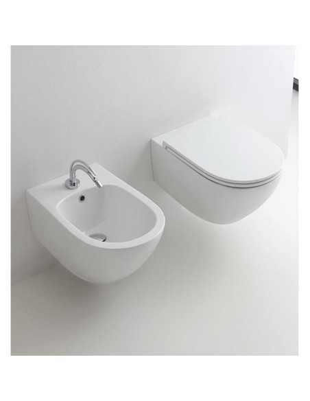 Sanitari sospesi Kerasan Aquatech Norim vaso bidet e coprivaso