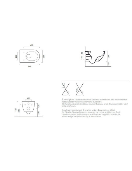 Sanitari Sospesi Catalano Sfera 54 1VSF54R00 | Quaranta Ceramiche