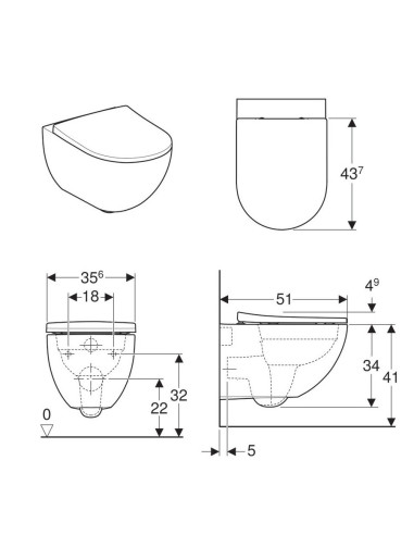 Geberit Acanto Sanitari Sospesi 500.606.01.2 miglior prezzo online