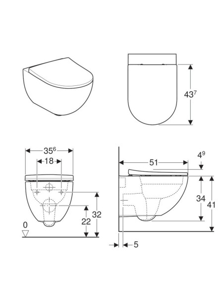 Geberit Acanto Sanitari Sospesi 500.606.01.2 miglior prezzo online