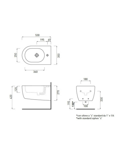 Cielo Smile New, Sanitari sospesi TALCO SMVSNWK + SMBSNW + CPVSMNEWF