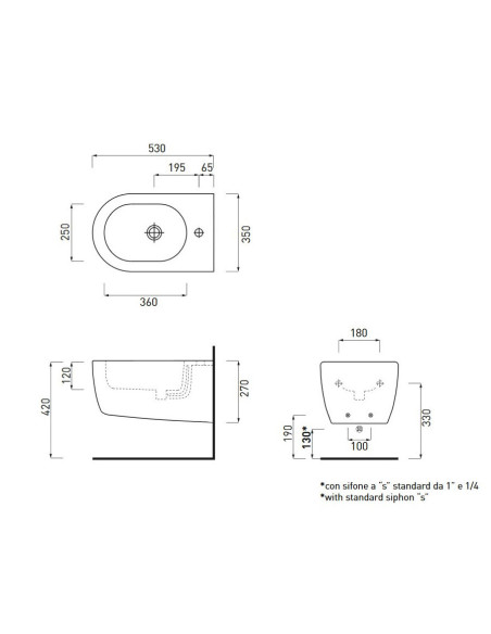 Cielo Smile New, Sanitari sospesi TALCO SMVSNWK + SMBSNW + CPVSMNEWF
