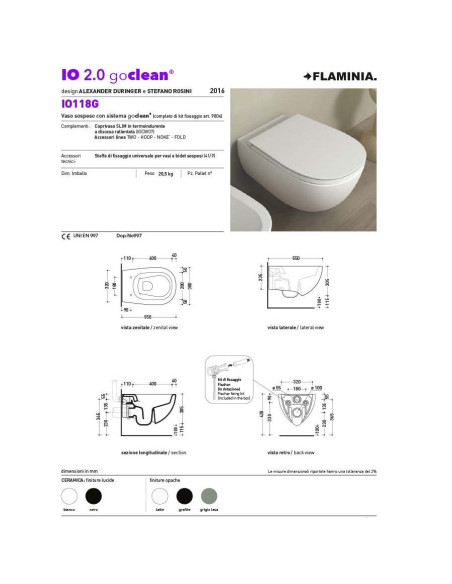 Flaminia - Vaso Io 2.0 -  IO118G |Quaranta Ceramiche