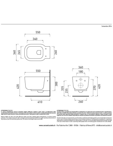 Vaso speso Cubika - Karim - Cielo CUVS | Quaranta Ceramiche