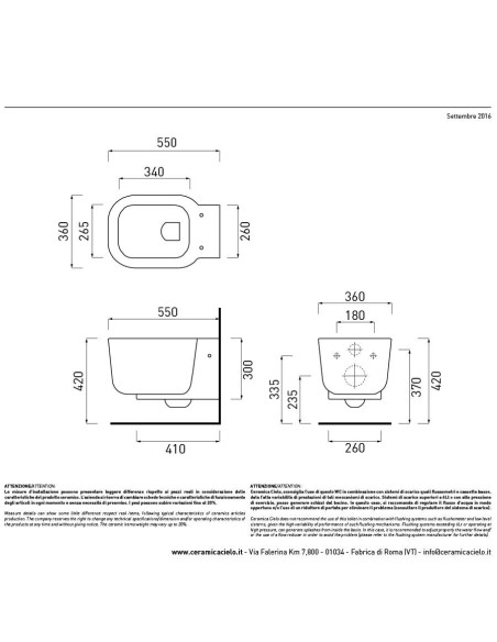 Vaso speso Cubika - Karim - Cielo CUVS | Quaranta Ceramiche