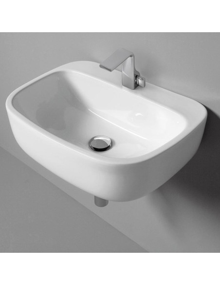 Flaminia MN64L- Lavabo Monò 64 sospeso o appoggio - Quaranta Ceramiche