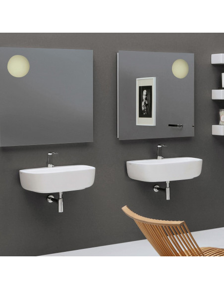 Flaminia MN64L- Lavabo Monò 64 sospeso o appoggio - Quaranta Ceramiche
