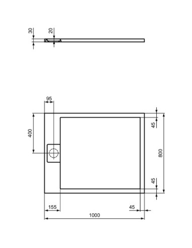 Ideal Standard Ultra Flat S I Life Piatto doccia dimensione a scelta