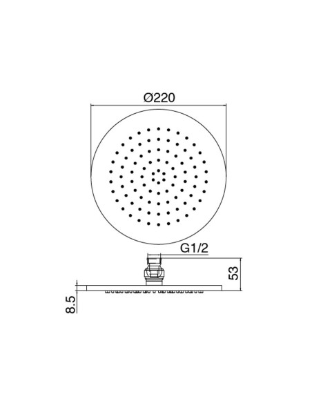 Zazzeri Z316 braccio doccia con soffione anticalcare ispezionabile