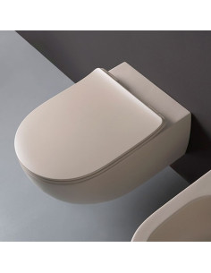 Flaminia App ARGILLA vaso sospeso Goclean e coprivaso rallentato slim