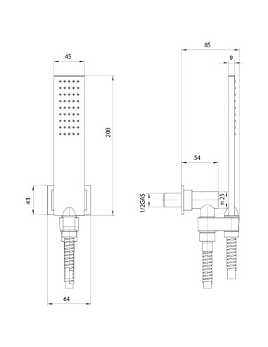 Bossini soffione doccia e duplex I00570 C13001 Quaranta ceramiche
