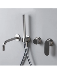 Flaminia X1 set vasca: miscelatore incasso, deviatore, bocca, doccetta