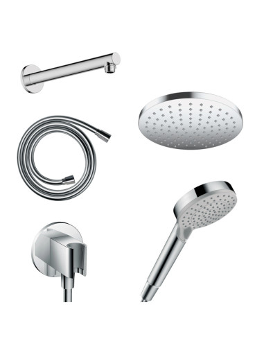 Hansgrohe Ecostat S Kit Miscelatore, Soffione, braccio, doccino