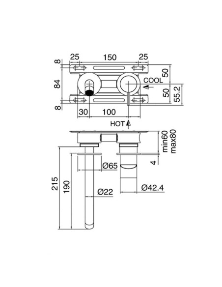 Zazzeri Z316 Miscelatore lavabo a incasso 3300B113A00+3300A113AAL