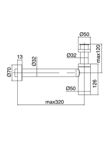 Zazzeri Z316 sifone a bottiglia ispezionabile per lavabo 33000303A00