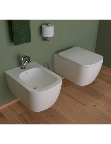 Flaminia Play vaso Gosilent bidet e coprivaso slim rallentato