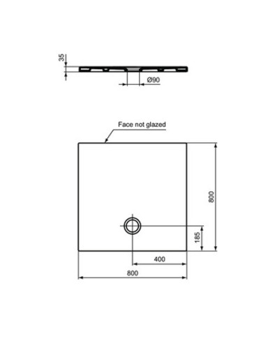 Ideal Standard Strada Piatto Doccia in Ceramica H 3,5 CM
