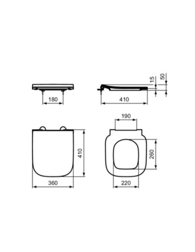 Ideal Standard I.Life S Sedile slim chiusura rallentata