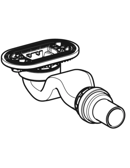 Sifone doccia Geberit Sestra altezza della chiusura idraulica 30 mm