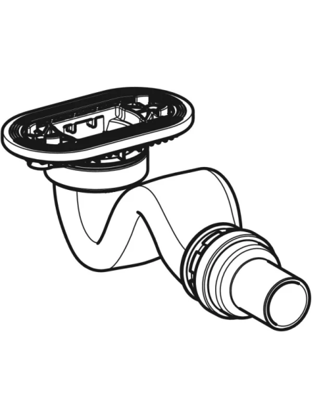 Sifone doccia Geberit Sestra altezza della chiusura idraulica 30 mm