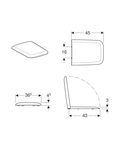 Geberit iCon Square Sanitari Filo Muro 500.825.00.1 miglior prezzo