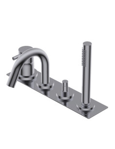 Ritmonio Diametro35 Gruppo bordo vasca con bocca di erogazione e doccetta