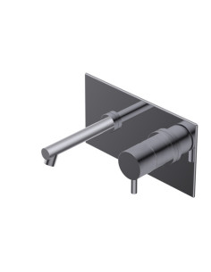 Ritmonio Diametro35 Miscelatore lavabo a parete con piastra