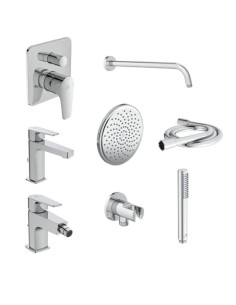 Ideal Standard Cerafine D Kit Rubinetteria Completo Lavabo, bidet, doccia