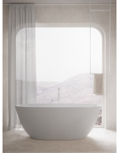 Arbi Vasca da Bagno freestanding Solar 160x70 in tekno bianco opaco