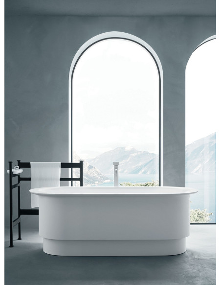 Arbi Vasca da Bagno freestanding Roman 170x75 in tekno bianco opaco